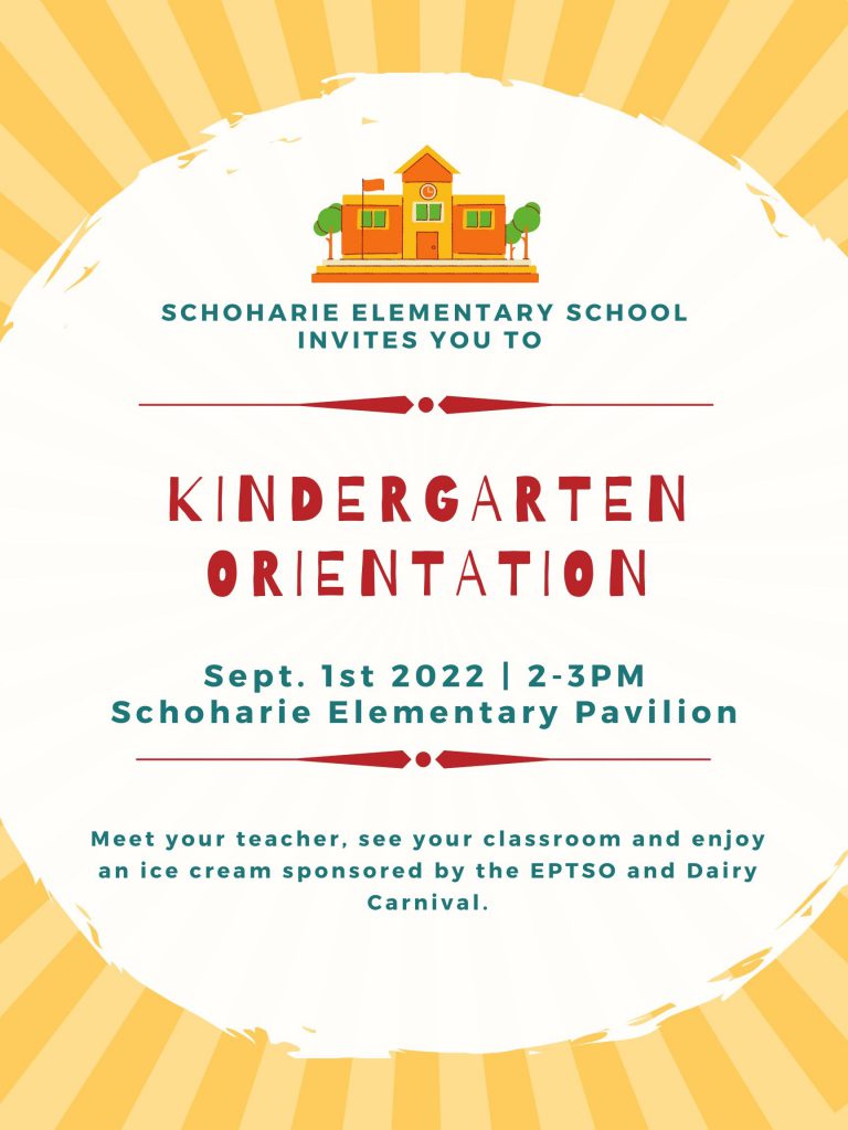 a flyer about kindergarten organization