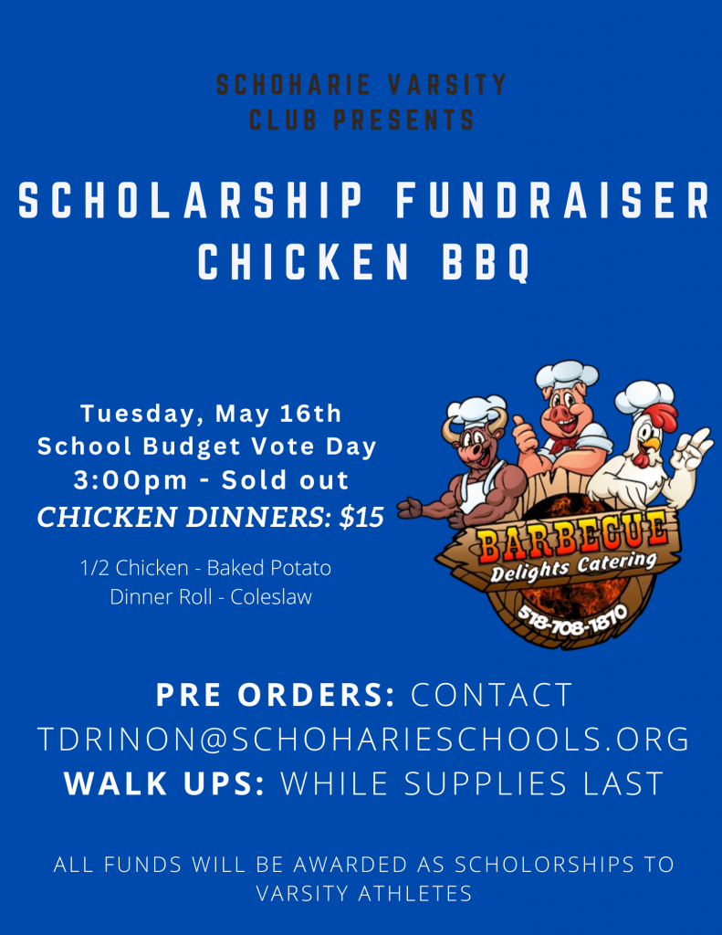 Varsity Club Scholarship Chicken BBQ Fundraiser set for Tuesday, May 16