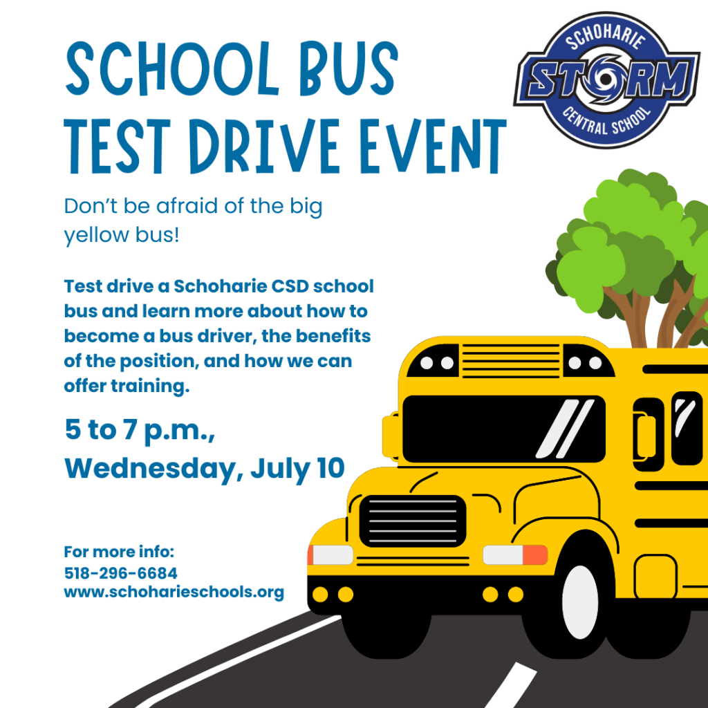 School Bus Test Drive Event Schoharie Central School District