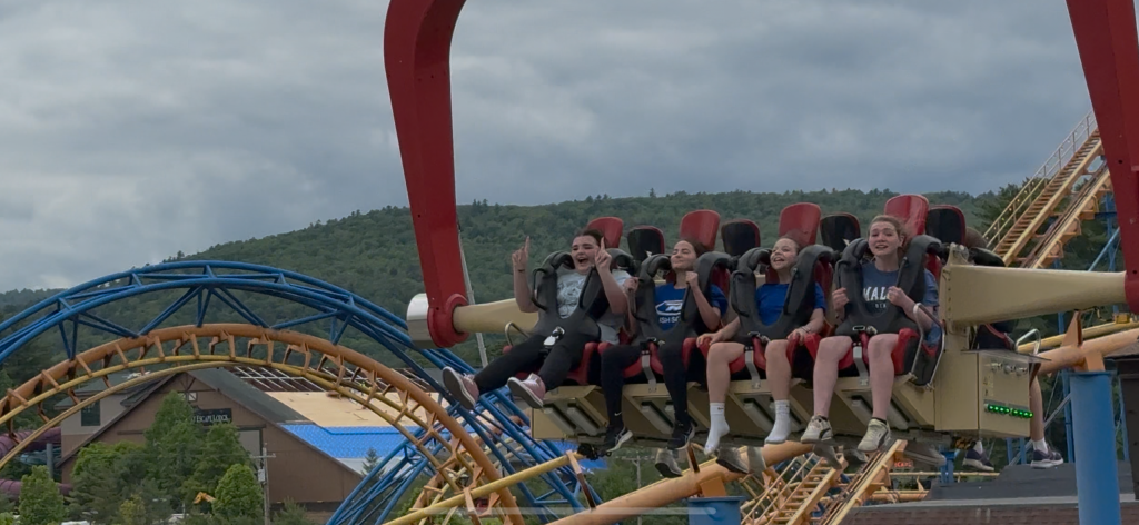 Four students on a ride