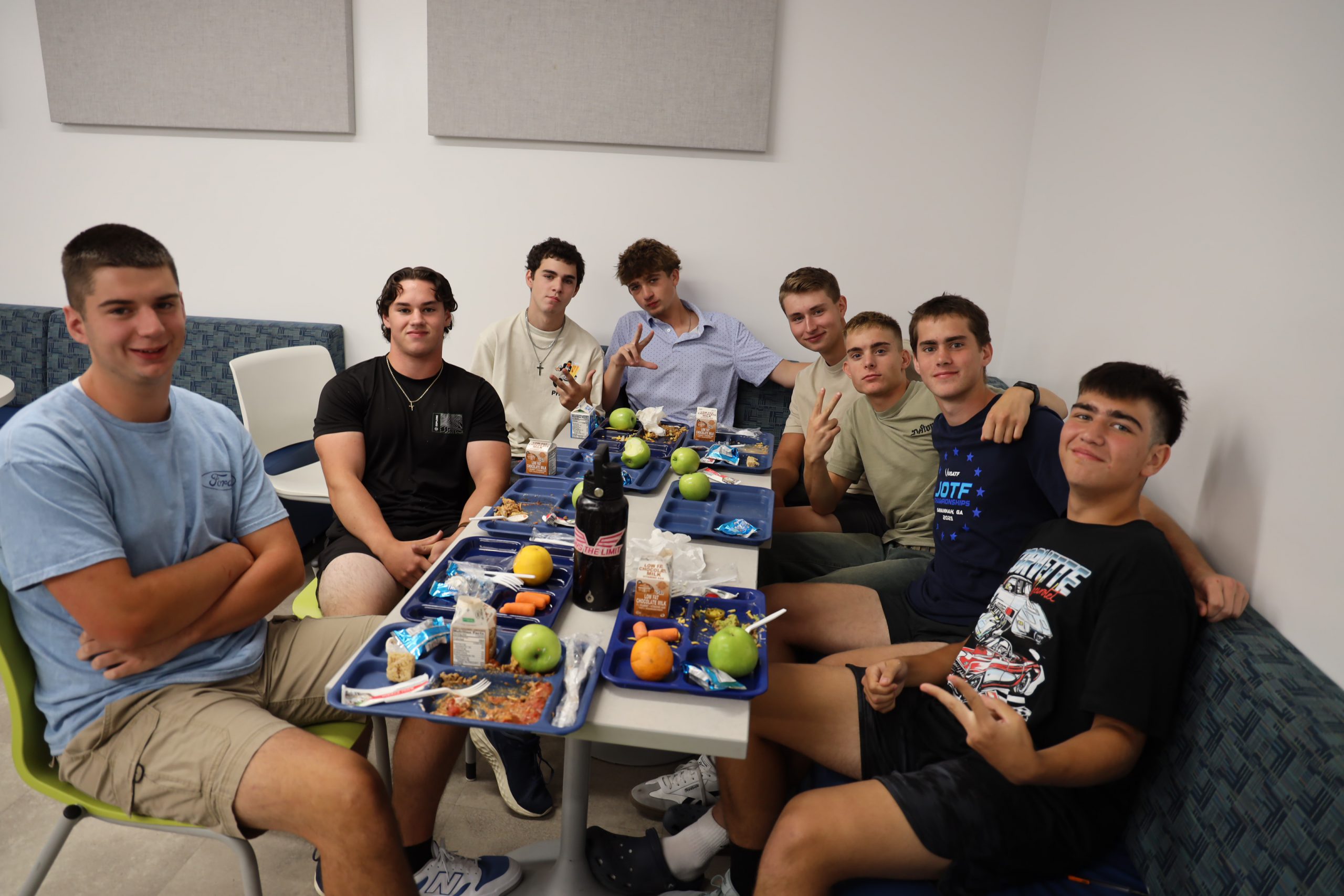 A group of students