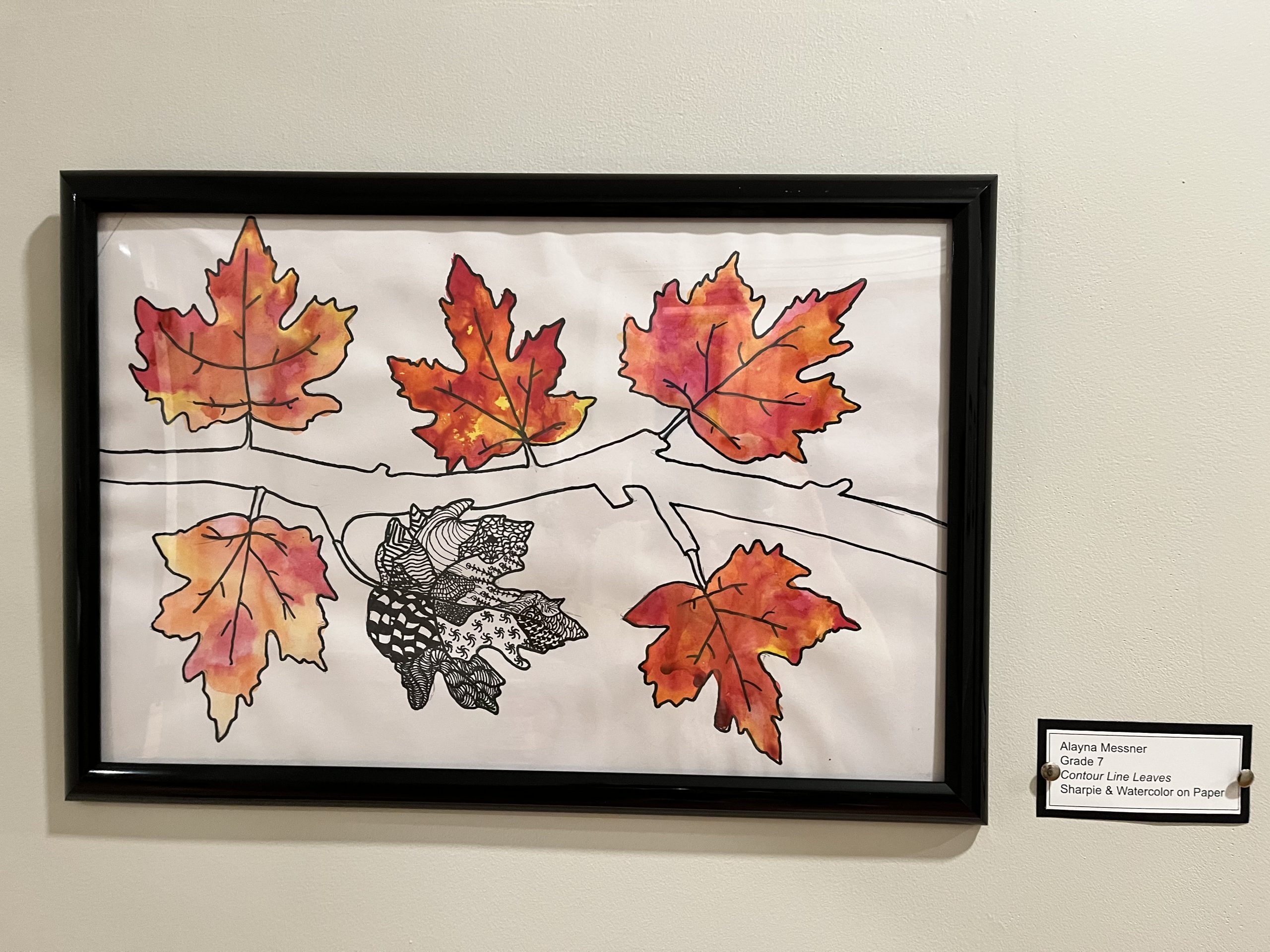 painting of leaves