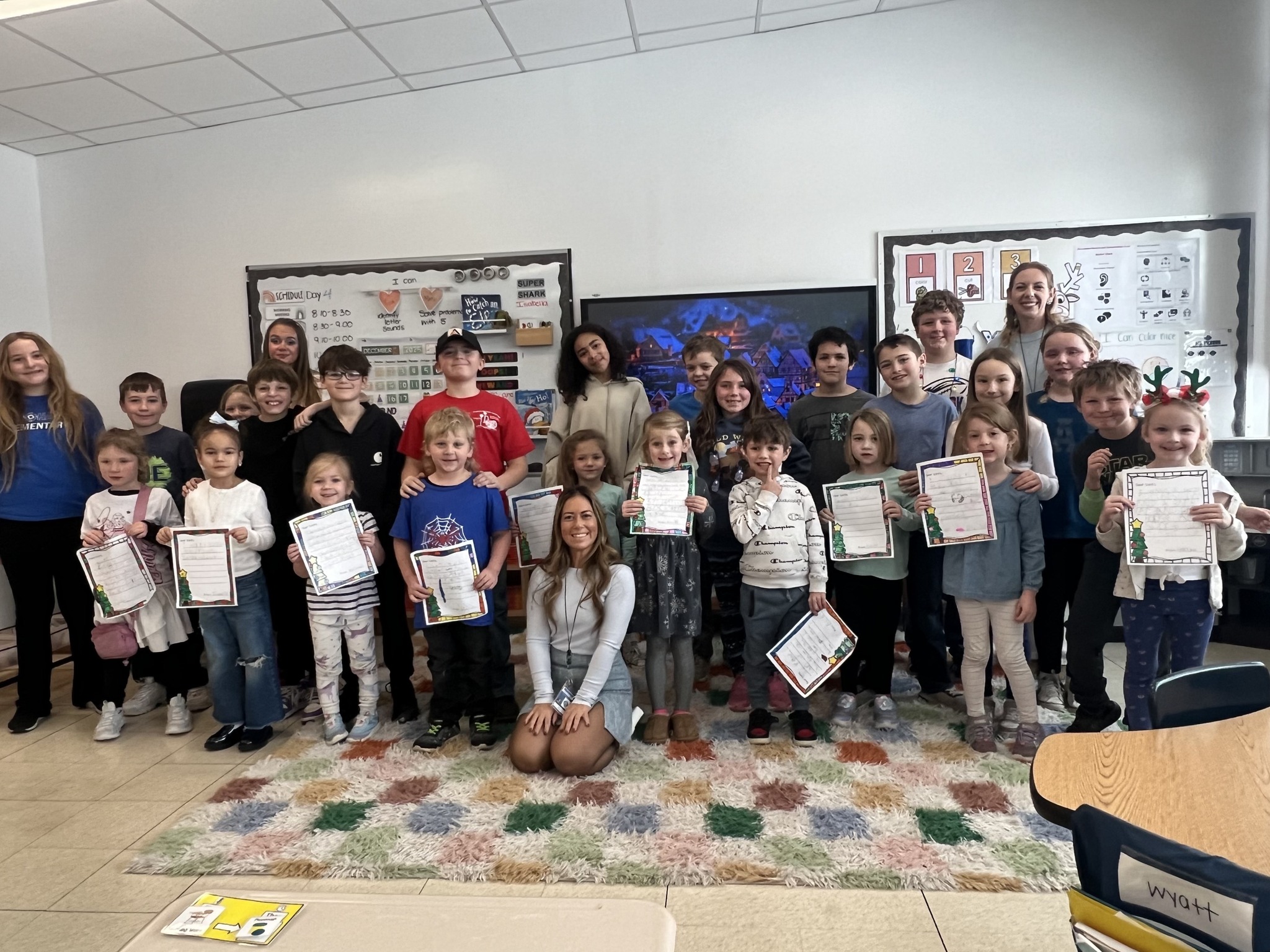 A class holds certificates