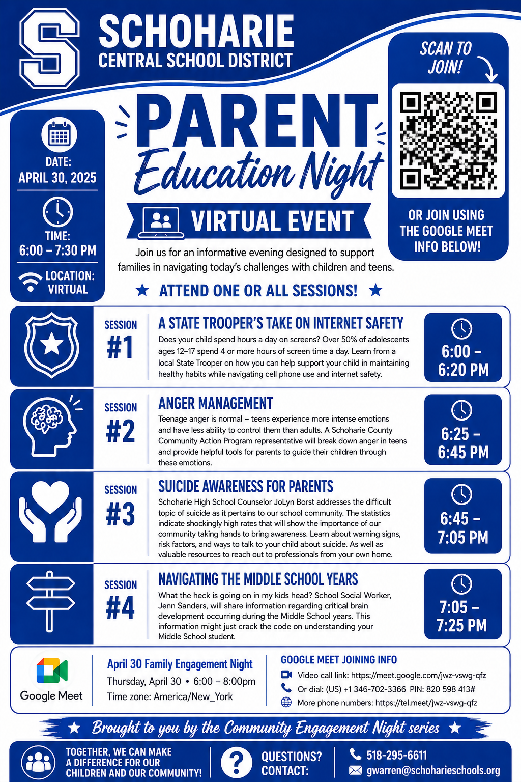 Parent Engagement Night Flyer