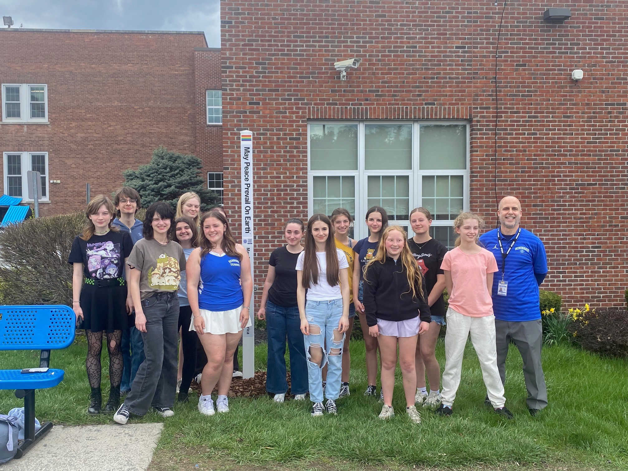SCS Student Government Dedicates Peace Pole